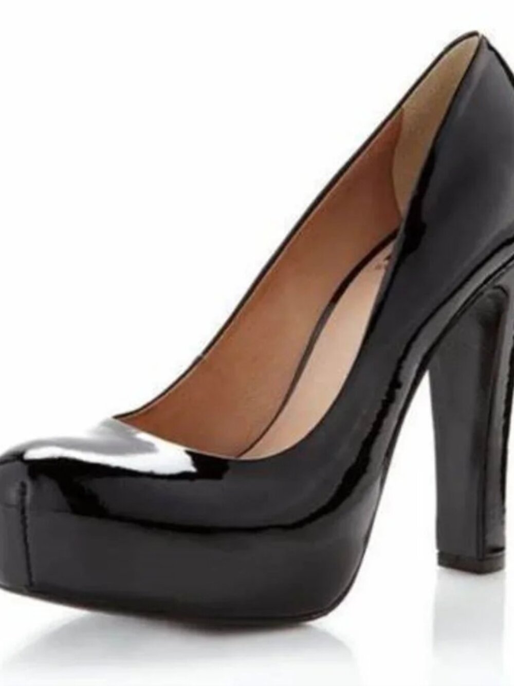 Pour La Victoire black patent leather platform pumps